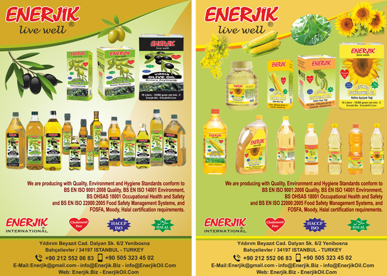 Enerjik's Edible Oil Export Products